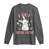 Rabbit Easter Bunny Sunglasses Long Sleeve Shirt I Got Buns Hun Funny Jokes - Wonder Print Shop