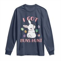 Rabbit Easter Bunny Sunglasses Long Sleeve Shirt I Got Buns Hun Funny Jokes - Wonder Print Shop