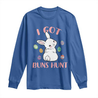 Rabbit Easter Bunny Sunglasses Long Sleeve Shirt I Got Buns Hun Funny Jokes - Wonder Print Shop