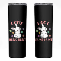 Rabbit Easter Bunny Sunglasses Skinny Tumbler I Got Buns Hun Funny Jokes - Wonder Print Shop