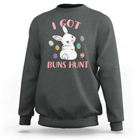 Rabbit Easter Bunny Sunglasses Sweatshirt I Got Buns Hun Funny Jokes - Wonder Print Shop