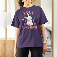 Rabbit Easter Bunny Sunglasses T Shirt For Women I Got Buns Hun Funny Jokes - Wonder Print Shop