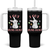 Rabbit Easter Bunny Sunglasses Tumbler With Handle I Got Buns Hun Funny Jokes - Wonder Print Shop
