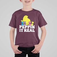 Easter Bunny T Shirt For Kid Peepin It Real Rabbit Candy Easter - Wonder Print Shop