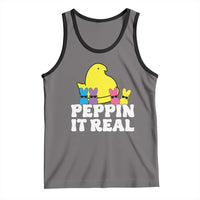 Easter Bunny Tank Top Peepin It Real Rabbit Candy Easter - Wonder Print Shop