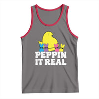 Easter Bunny Tank Top Peepin It Real Rabbit Candy Easter - Wonder Print Shop