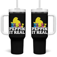 Easter Bunny Tumbler With Handle Peepin It Real Rabbit Candy Easter - Wonder Print Shop