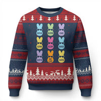 Easter Bruh Ugly Christmas Sweater Gen Alpha Slang Skibidi Rizz Cute Bunny - Wonder Print Shop
