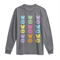 Easter Bruh Long Sleeve Shirt Gen Alpha Slang Skibidi Rizz Cute Bunny - Wonder Print Shop