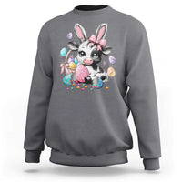 Easter Day Cow Sweatshirt Cute Cow Bunny Heifer - Wonder Print Shop