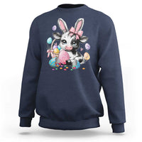 Easter Day Cow Sweatshirt Cute Cow Bunny Heifer - Wonder Print Shop