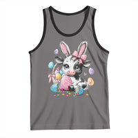 Easter Day Cow Tank Top Cute Cow Bunny Heifer - Wonder Print Shop