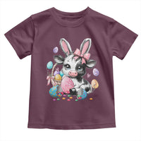 Easter Day Cow Toddler T Shirt Cute Cow Bunny Heifer - Wonder Print Shop
