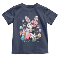 Easter Day Cow Toddler T Shirt Cute Cow Bunny Heifer - Wonder Print Shop