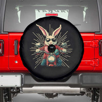 Biker Bunny Spare Tire Cover Retro Easter Day Rabbit Ride Motorcycles Motorbike - Wonder Print Shop