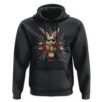 Biker Bunny Hoodie Retro Easter Day Rabbit Ride Motorcycles Motorbike - Wonder Print Shop