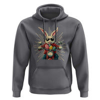 Biker Bunny Hoodie Retro Easter Day Rabbit Ride Motorcycles Motorbike - Wonder Print Shop