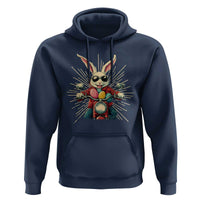 Biker Bunny Hoodie Retro Easter Day Rabbit Ride Motorcycles Motorbike - Wonder Print Shop