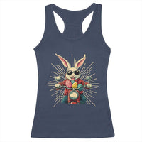 Biker Bunny Racerback Tank Top Retro Easter Day Rabbit Ride Motorcycles Motorbike - Wonder Print Shop