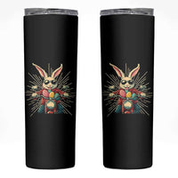 Biker Bunny Skinny Tumbler Retro Easter Day Rabbit Ride Motorcycles Motorbike - Wonder Print Shop