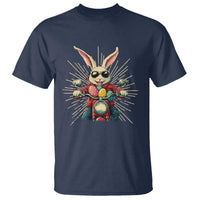 Biker Bunny T Shirt Retro Easter Day Rabbit Ride Motorcycles Motorbike - Wonder Print Shop