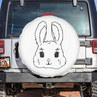 Cute Bunny Spare Tire Cover Kawaii Rabbit Happy Easter Day - Wonder Print Shop