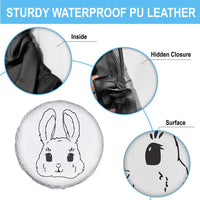 Cute Bunny Spare Tire Cover Kawaii Rabbit Happy Easter Day - Wonder Print Shop
