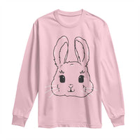 Cute Bunny Long Sleeve Shirt Kawaii Rabbit Happy Easter Day - Wonder Print Shop