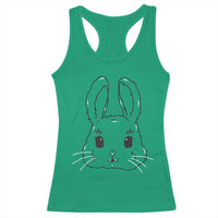 Cute Bunny Racerback Tank Top Kawaii Rabbit Happy Easter Day - Wonder Print Shop