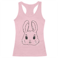 Cute Bunny Racerback Tank Top Kawaii Rabbit Happy Easter Day - Wonder Print Shop