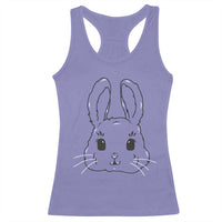 Cute Bunny Racerback Tank Top Kawaii Rabbit Happy Easter Day - Wonder Print Shop