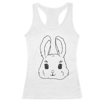 Cute Bunny Racerback Tank Top Kawaii Rabbit Happy Easter Day - Wonder Print Shop