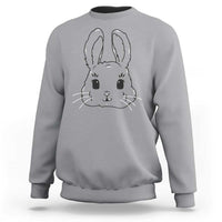 Cute Bunny Sweatshirt Kawaii Rabbit Happy Easter Day - Wonder Print Shop
