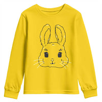 Cute Bunny Youth Sweatshirt Kawaii Rabbit Happy Easter Day - Wonder Print Shop