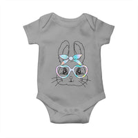 Girls Easter Bunny Baby Onesie Rabbit Face Tie Dye Glasses Happy Easter Day - Wonder Print Shop