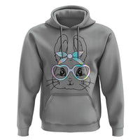 Girls Easter Bunny Hoodie Rabbit Face Tie Dye Glasses Happy Easter Day - Wonder Print Shop