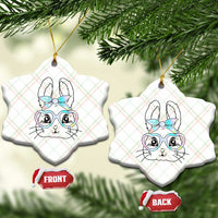 Girls Easter Bunny Ceramic Ornament Rabbit Face Tie Dye Glasses Happy Easter Day - Wonder Print Shop