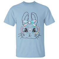 Girls Easter Bunny T Shirt Rabbit Face Tie Dye Glasses Happy Easter Day - Wonder Print Shop