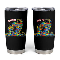 Funny 7th Birthday Building Bricks Tumbler Cup I Was 6 Now Im 7 Kids 67 Birthday Building Six Seven Boy