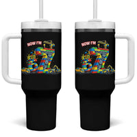Funny 7th Birthday Building Bricks Tumbler With Handle I Was 6 Now Im 7 Kids 67 Birthday Building Six Seven Boy