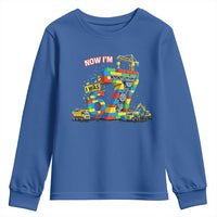 Funny 7th Birthday Building Bricks Youth Sweatshirt I Was 6 Now Im 7 Kids 67 Birthday Building Six Seven Boy