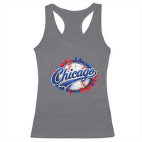 Chicago Pride Dripping Baseball Graphic Racerback Tank Top