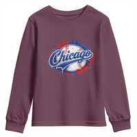 Chicago Pride Dripping Baseball Graphic Youth Sweatshirt