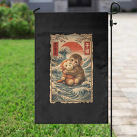 Kawaii Baby Monkey Punch Garden Flag Vintage Japanese Graphic Cute Macaque Ukiyo-e