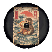Kawaii Baby Monkey Punch Spare Tire Cover Vintage Japanese Graphic Cute Macaque Ukiyo-e