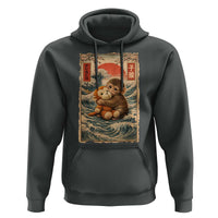 Kawaii Baby Monkey Punch Hoodie Vintage Japanese Graphic Cute Macaque Ukiyo-e