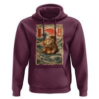 Kawaii Baby Monkey Punch Hoodie Vintage Japanese Graphic Cute Macaque Ukiyo-e