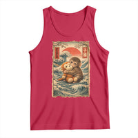 Kawaii Baby Monkey Punch Tank Top Vintage Japanese Graphic Cute Macaque Ukiyo-e