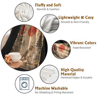 Vintage Japanese Baby Monkey Punch Throw Blanket Kawaii Macaque Ukiyo-e Art Funny