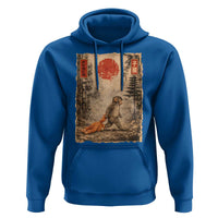 Vintage Japanese Baby Monkey Punch Hoodie Kawaii Macaque Ukiyo-e Art Funny